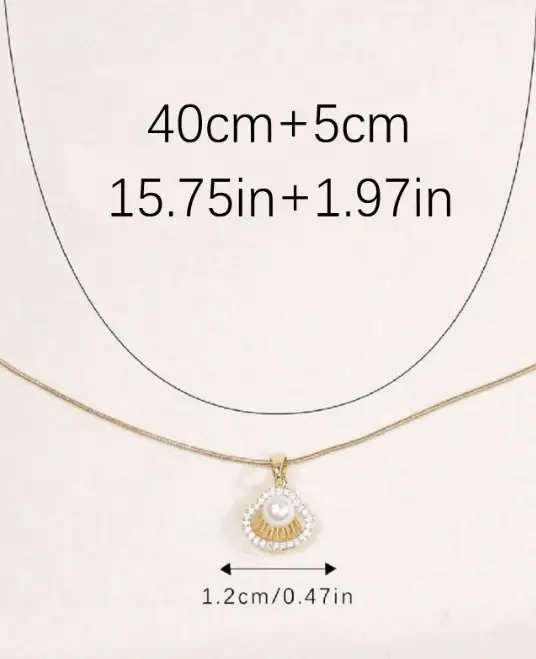 Pearl Seashell Pendant Necklace | 18K Gold Plated – Malqani - Image 2